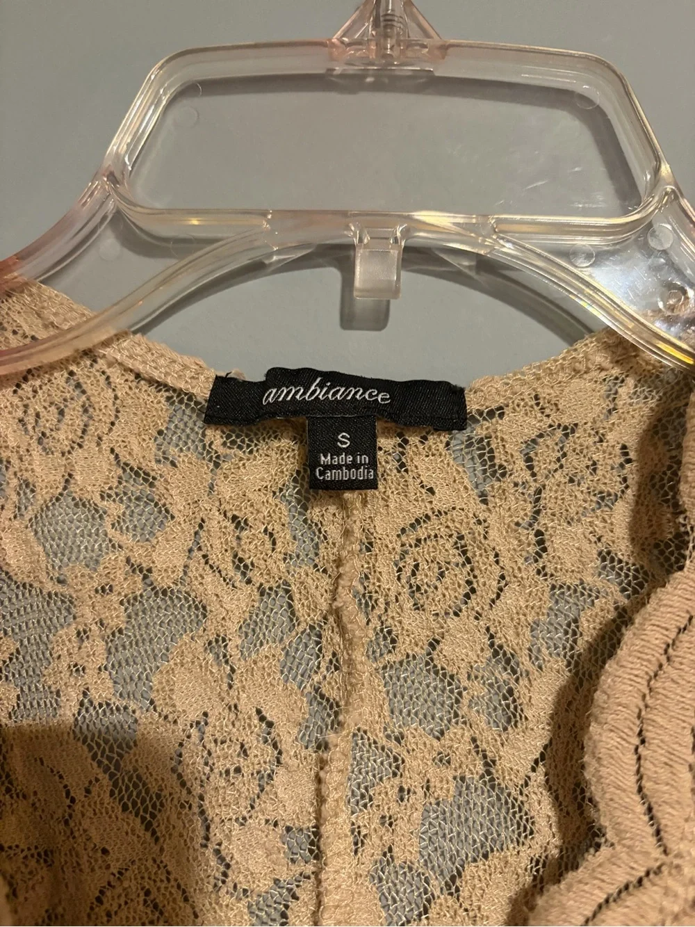 Ambiance Beige Lace Top